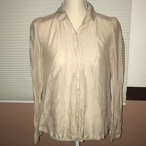 Banana republic pink silk blend blouse size M